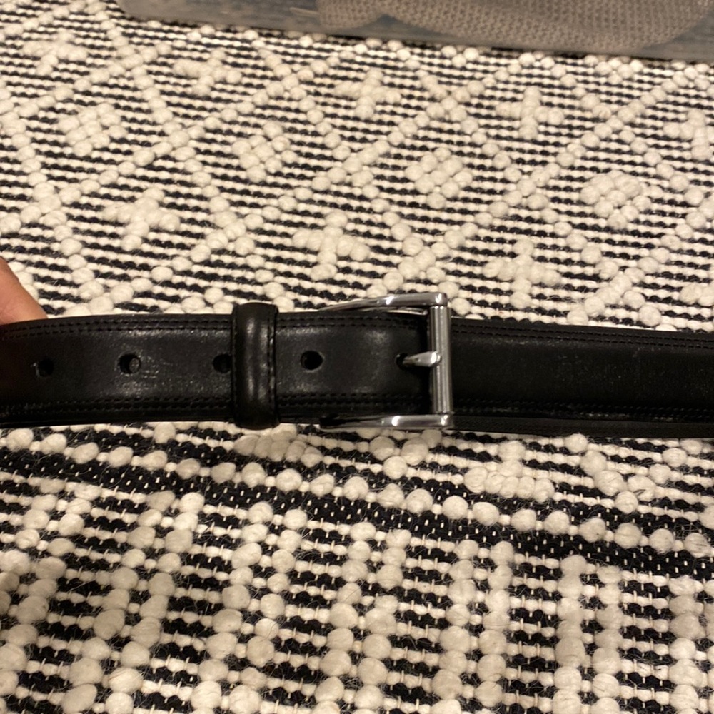 Coach Belt Black Leather Unisex Style